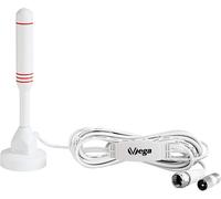 Antenne 24 Dvbt2 ¿ Antenne Mobile Mini Hdtv D'Intérieur Pour Téléviseur, Qualité Maximale Du Signal Grâce Au Noyau En Aluminium, Câble De 3 M Dvb-T2, Antenne Tv Freenet Tv Intérieur Extérieur