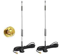 Antenne 4G LTE Intérieur Mimo SMA Mâle 7dBi Base Magnétique pour Orange,SFR,Bouygues Telecom,Free Mobile 4G LTE Routeur Passerelle