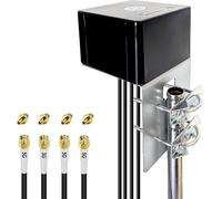 Antenne 5G Extérieure 4X4 Mimo Lte 5G Nr À Polarisation Croisée Jusqu'À 6 Dbi Omni Cellular 600-8000 Mhz Avec Wifi 6E Pour Modem Routeur Robuste Pour Camping-Car Et Maison 4X Sma Et Ts9[X824]