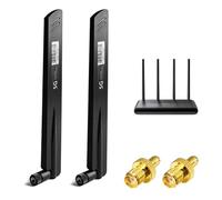 Antenne 5G LTE 4G LTE Amplificateur de Signal 18 dBi Omnidirectionnelle SMA/TS9, Antenne 600-6000MHz Compatible Routeur 3G/4G/5G/GSM/GPRS pour Smart Home et IoT-Gateway