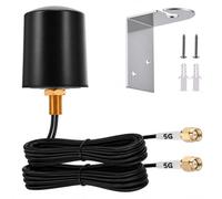 Antenne 5G LTE extérieure 5 dBi MIMO SMA mâle antenne externe 600-6000 MHz | Avec câble coaxial BMR100 à faible perte de 5 m pour routeurs 4G/5G, passerelles, modems, hotspots, IoT et réseaux mobiles