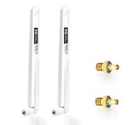 Antenne 5G LTE Gain 18DBI Amplificateur de signal SMA/TS9 Mâle Omnidirectionnel Wifi Antenne, 600-6000MHz pour 3G/4G/5G/GSM/GPRS Routeur IoT Gateway Smart Home, Blanc