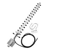 Antenne à Gain élevé 25 DBi, Extension WiFi Directionnelle pour Modems Routeurs, Antenne Extérieure en Alliage D'aluminium avec Câble de 2 M, Argent, Connecteur RP-SMA,