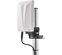 Antenne Active Universelle pour intérieur et extérieur (0-80 km) DVB-T2, Dab, FM, Full HD, avec Filtre de Verrouillage LTE intégré, Filtre 4G, 5G et amplificateur