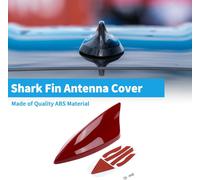 Antenne Aileron De Requin, Antenne De Toit Universelle Am/Fm Pour Voiture Auto Suv Camion Tout-Terrain En Matériau Abs Avec Base Adhésive Rouge Foncé
