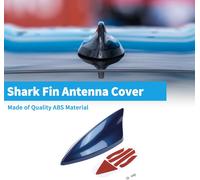 Antenne Aileron De Requin, Antenne De Toit Universelle Am/Fm Pour Voiture Auto Suv Camion Tout-Terrain En Matériau Abs Avec Base Adhésive Bleu Foncé