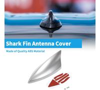 Antenne Aileron De Requin, Antenne De Toit Universelle Am/Fm Pour Voiture Auto Suv Camion Tout-Terrain En Matériau Abs Avec Base Adhésive Ton Argent