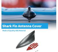 Antenne Aileron De Requin, Antenne De Toit Universelle Am/Fm Pour Voiture Auto Suv Camion Tout-Terrain En Matériau Abs Avec Base Adhésive Grise