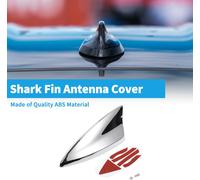 Antenne Aileron De Requin, Antenne De Toit Universelle Pour Voiture Auto Suv Camion Tout-Terrain En Matériau Abs Avec Base Adhésive Chrome Argenté