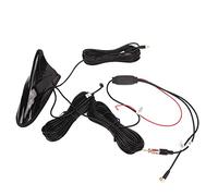 Antenne Aileron de Requin de Voiture 12V, KIMISS GPS DAB FM Antenne de Toit Aileron de Requin WIFI Haute Sensibilité 5m Longueur de Câble Antenne Radio Universelle