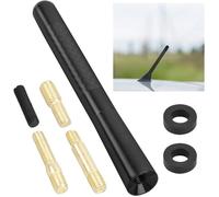 Antenne Auto - Voiture 12 Cm Universelle Courte Autoradio Fibre Carbone Anneaux Caoutchouc Vis M4 M5 M6 Dab/Fm