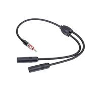 Antenne Automobile Câble d'extension d'antenne autoradio coaxial avec connecteurs FM/AM et DIN Femelles Antenne Radio Voiture