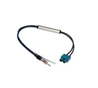 Antenne autoradio AM/FM, amplificateur de signal audio, double câble adaptateur d'antenne RF Fakra vers DIN(MULTI)
