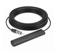 Antenne Autoradio Universelle avec Fiche DIN Câble 5m FM Adhésive 3M 1 Pcs | Signal Audio Stable en Conduite, Fixation Autocollante Invisible, Pose Sans Perçage, Câblage Étendu, Boîtier ABS Compact