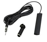 Antenne Autoradio Voiture de Pare-Brise Universel, Collante Adaptateur Fiche DIN avec 5m Câble, FM AM Radio Amplificateur, Antenne Radio Voiture, Compatible avec Voitures Camions SUV Marine
