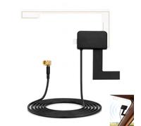 Antenne Dab Voiture, Antenne Autoradio Dab Numérique Pare-Brise 3 Mètres Câble RG174 Connecteur SMB Mâle Angle Droit Réception Radio Bande pour Autoradio Pioneer Alpine Kenwood Blaupunkt Clarion JVC