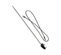 Antenne d'aile chromée, embase noire