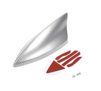 Antenne d'aileron de Requin, antenne Toit Signal AM/FM Universelle pour Voiture, SUV, Camion, Tout-Terrain, matériau ABS avec Base adhésive, Ton Argent
