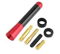 Antenne de Rechange pour Voiture, antenne Courte Radio d'antenne Radio de vis de Fibre de Carbone de 3" pour la Modification Universelle de Voiture (Rouge)