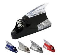 Antenne de Signal d'aileron de Requin, Antenne de Voiture Voiture Radio Shark Avertissement Lampe Flash pour Radio de Toit de Voiture AM/FM Bleu