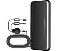Antenne De Télévision Numérique Amplifiée Amplificateur À Gain Élevé Amplificateur De Signal Intérieur Extérieur Support Antenne De Télévision Numérique 4K 1080P