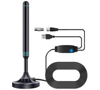 Antenne de télévision numérique HD 4K/1080P avec amplificateur de Signal,antenne intérieure et extérieure de plus de 480 Miles,Base magnétique VHF UHF,antenne numérique HD Built in signal