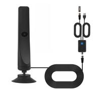 Antenne de télévision numérique HD 4K avec amplificateur Booster antenne DAB intérieure à Gain élevé 50 milles VHF/UHF large plage 25DBI ensemble aérien extérieur France Black