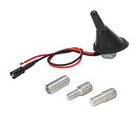 Antenne de Toit de Voiture Raku 2 Base avec kit d'amplificateur de Type Court, Conception compacte Universelle adaptée pour, Comprend des adaptateurs filetés M4 M5 M6, métal