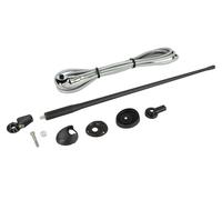 Antenne de toit universelle flexible AM FM noire 36cm 0-90 Cable 2.10m