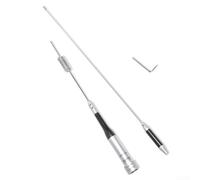 Antenne de véhicule double bande 144/430 MHz VHF/UHF avec gain 2,15/5,2 dBi pour radio amateur, pour yaesu pour kenwood pour icom pour baofeng, connecteur UHF-SL16, argent