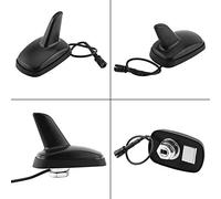 Antenne de voiture - Antenne d'aileron de requin universelle de toit de voiture AM FM avec base autocollante pour VW Aodi et Skoda
