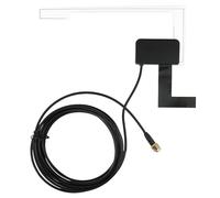 Antenne de voiture DAB+ AM FM DAB SMB 90° femelle 3 m câble antenne disque actif pour autoradio numérique pare-brise montage en verre 170-240 MHz et 1452-1492 MHz 5 V/12 V universelle
