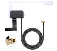 Antenne de voiture DAB Bohaner SMB, antenne d'autoradio DAB+ AM/FM avec câble coaxial en cuivre de 3M pour une transmission stable - Support pare-brise en verre pour autoradio Pioneer Clarion JVC
