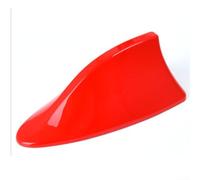 Antenne de voiture pour toit aileron de requin avec amplificateur de signal FM et câble de connecteur AM/FM compatible avec divers véhicules (rouge)