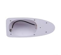 Antenne de voiture pour toit en forme d'aileron de requin avec amplificateur de signal FM et câble de connecteur AM/FM compatible avec différents véhicules (blanc)