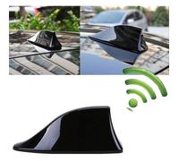 Antenne de Voiture Universelle en Forme d’aileron de Requin - Antenne Radio FM/AM avec Base adhésive étanche (Noir)
