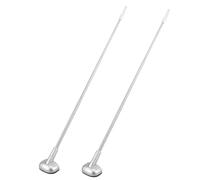 Antenne Décorative Télescopique, Mât Réglable Trois Sections | Acier Inoxydable Argenté, Structure Robuste, pour Camion et Auto, Usage Modification Véhicule et Célébrations