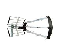 Metronic 415047 Antenne d'extérieur Trinappe 20 db - filtre 4G - UHF - Fiche F compacte et dépliable