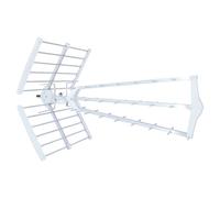 Antenne d'extérieur Trinappe UHF 4K HD amplifiée 55 dB HDME - Filtre 4G, Pré montée, 470-790 MHz, Pour réception très difficile