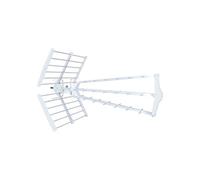 Antenne d'extérieur Trinappe UHF 4K HD amplifiée 55 dB HDME - Filtre 4G, Pré montée, 470-790 MHz, Pour réception très difficile