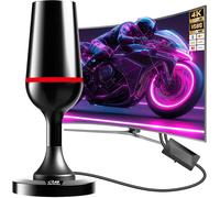 Antenne D'Intérieur Hd Dvb-T/T2 Avec Amplificateur Et Base Magnétique - Réception Hd 360° 4K/1080P - Compatible Avec Tous Les Téléviseurs, Dab/Uhf/Vhf Et Câble De 3 M