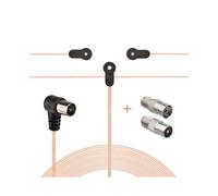 Antenne Dipôle FM 75 Ohms, Antenne Boucle AM Intérieure pour Autoradio, Système Audio, Récepteur Stéréo Domestique