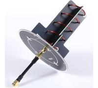 Antenne directionnelle spirale à gain élevé 2,3-2,65 GHz 13dBi Polarisation à faisceau rond pour transmission d'image FPV RC Noir (option 2)
