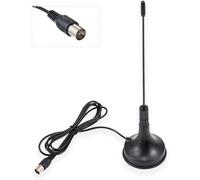 Antenne DVB-T HDTV pour Smart TV Antenne TV Numérique Intérieure 5dBi avec Base Magnétique Connecteur TV Mâle VHF UHF Mini Antenne TV 1.5m Câble Coaxial RG174 pour DVD LCD TV Appareils DVB-T