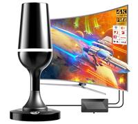 Antenne DVBT2, antenne DVB-T/DVB-T2, antenne tige plus forte pour télévision numérique/radio DAB/tuner DVB-T2, qualité de signal maximale, avec base magnétique et câble de 3 m