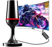 Antenne DVTB2 avec amplificateur, antenne de chambre pour antennes DVB-T&DVB-T2, longue portée de 450 km et réception à 360°, prend en charge 4K 1080P, TV gratuite, câble coaxial DVB-T2 VHF UHF-3M
