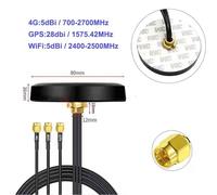 Antenne Étanche Leicrer And,Amplificateur À Gain Élevé,Antenne Combinée Extérieure,Amplificateur De Signal Longue Portée,4g,Wifi,Gps,5 Dbi,28dbi,3 En 1 - Type Typeb-1.5m Cable