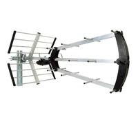 Metronic 415047 Antenne d'extérieur Trinappe 20 db - filtre 4G - UHF - Fiche F compacte et dépliable
