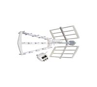 Antenne exterieure TNT trinappe LTE 700 MHz - Amplifiée - Protégée 5G/4G - Gain 40 dB - Certifiée RED - Blanche