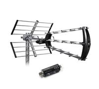 Antenne extérieure - Trinappe - Modèle 26 dB - Filtre 4G/5G - Compatible 4K UHD - Aluminium